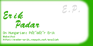 erik padar business card